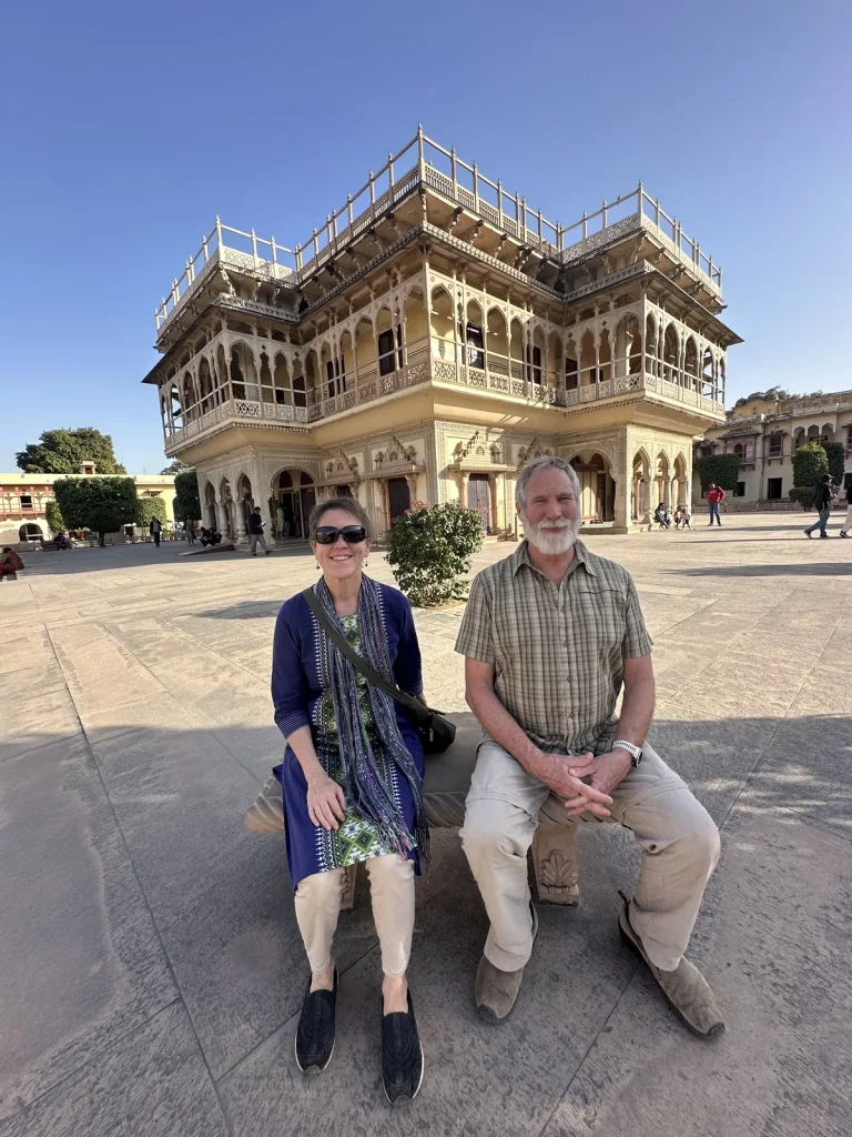 A couple at the City Palace, Jaipur