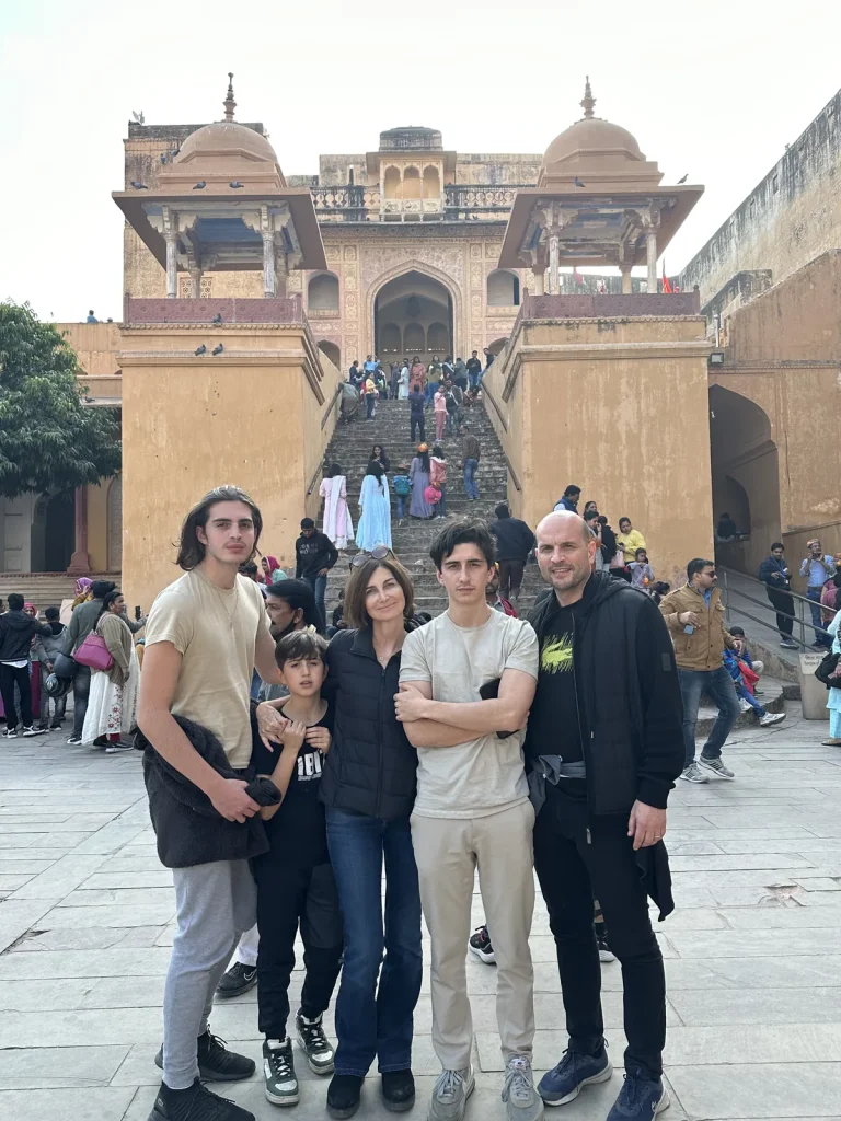 A family at the City Palace, Jaipur